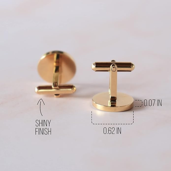 Cufflinks with Engraved Wood Gift Box